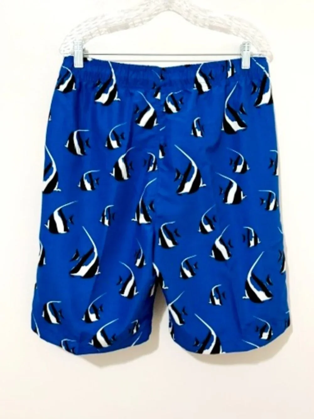 U.S. Polo Association Men's Swim Trunks Blue Fish Print Size L